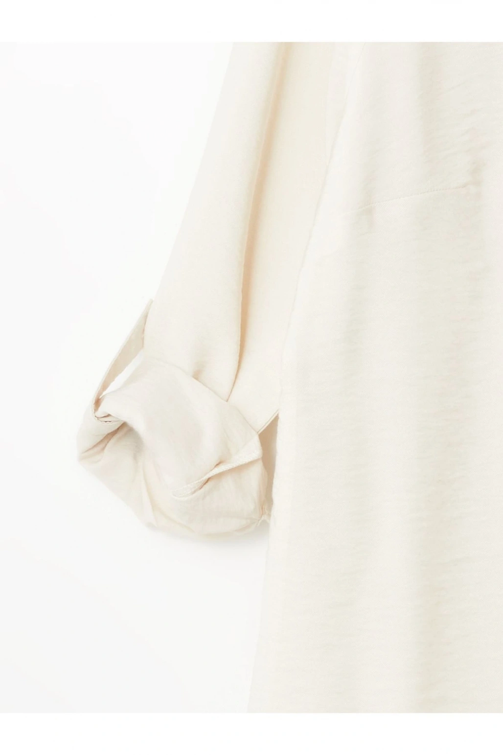 Kaçık Yaka Düz Uzun Kollu Kadın Bluz