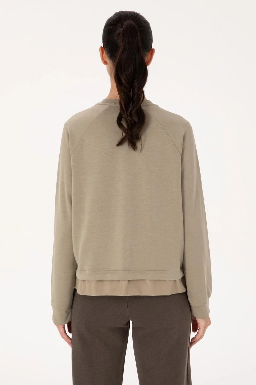 Kadın Açık Haki Sweatshirt