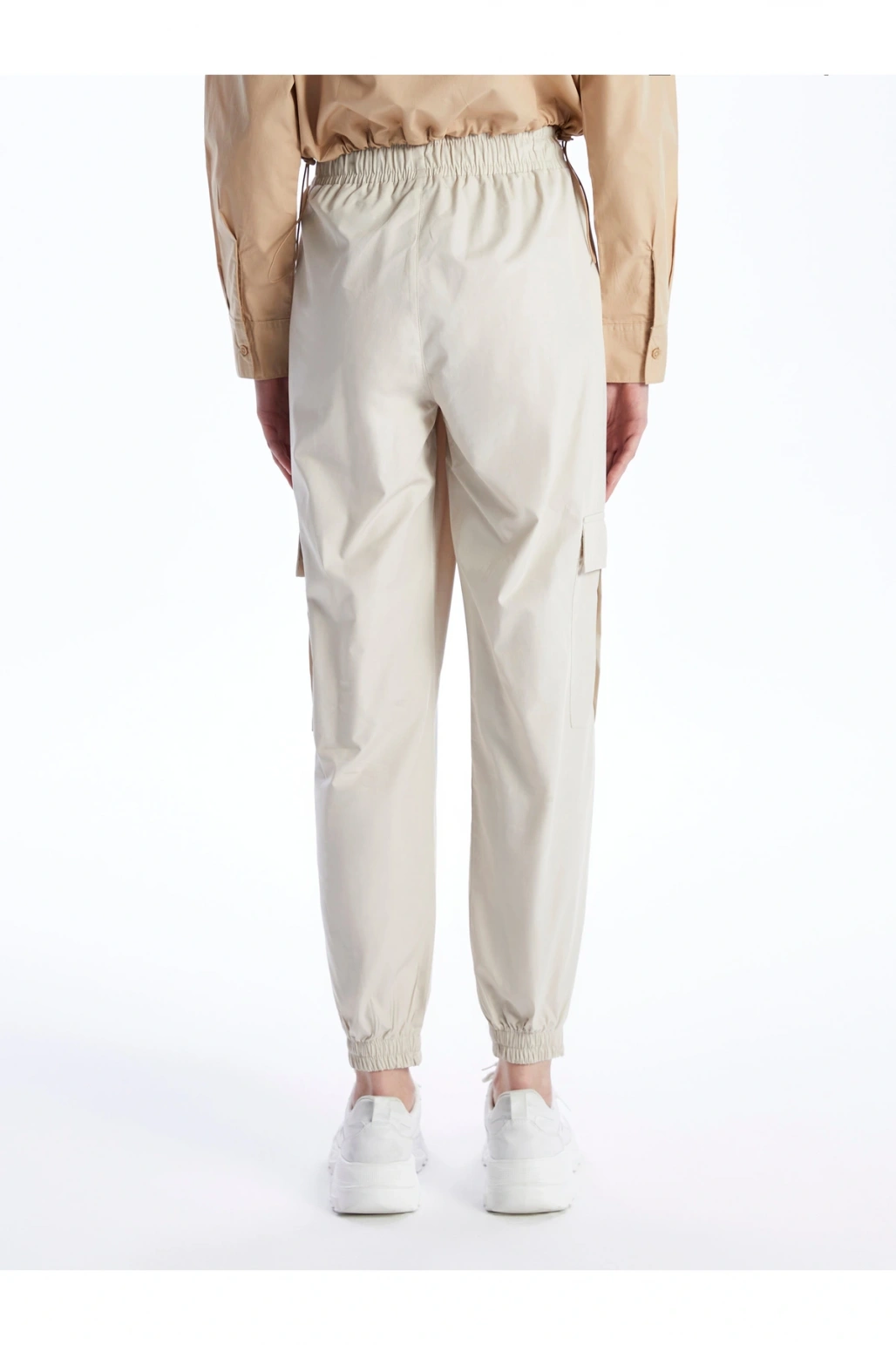 Kadın Beli Lastikli Düz Jogger Pantolon