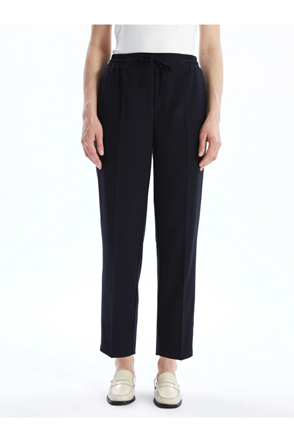 LCW Vision Lacivert Kadın Beli Lastikli Düz Pantolon