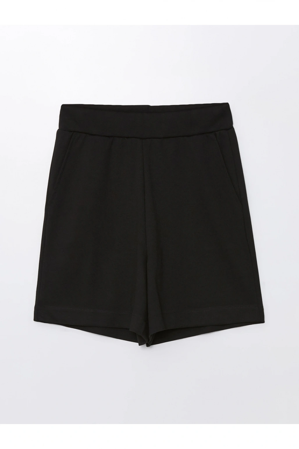 Kadın Beli Lastikli Düz Şort