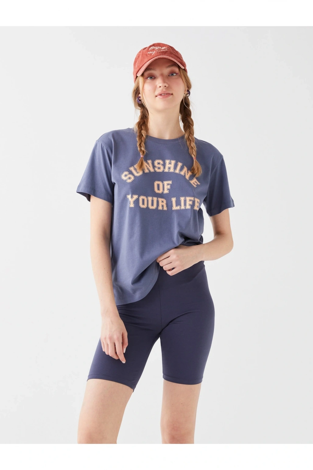 Kadın Beli Lastikli Düz Tayt