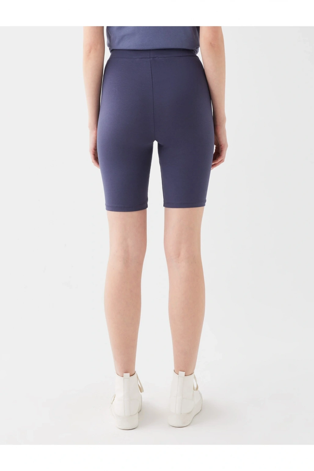 Kadın Beli Lastikli Düz Tayt