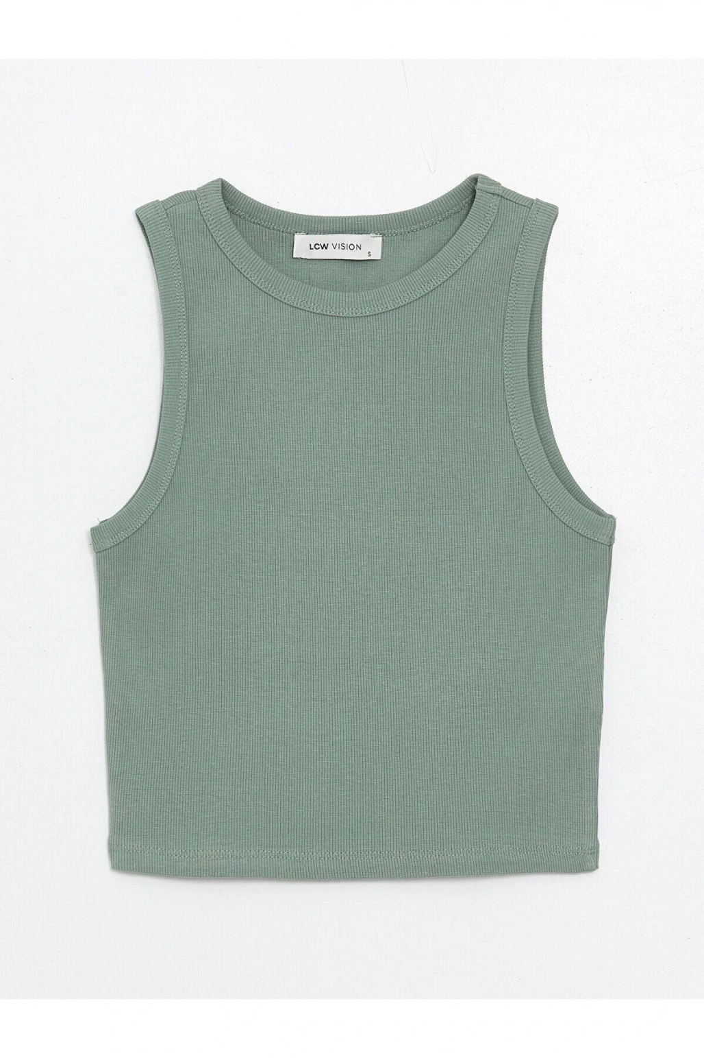 Kadın Bisiklet Yaka Düz Crop