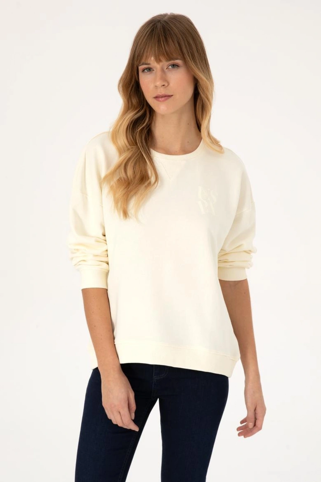 Kadın Bisiklet Yaka Sweatshirt