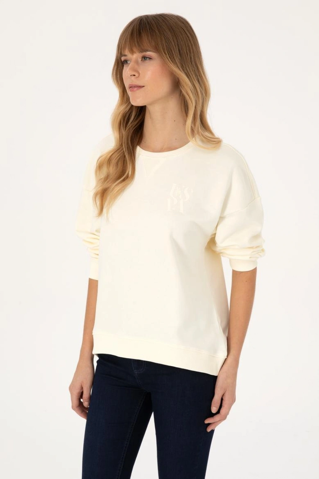 Kadın Bisiklet Yaka Sweatshirt