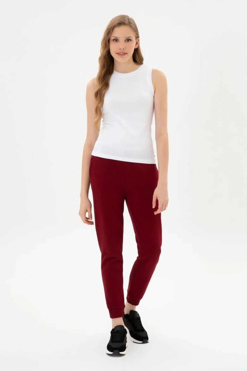 Kadın Bordo Jogger Eşofman Altı