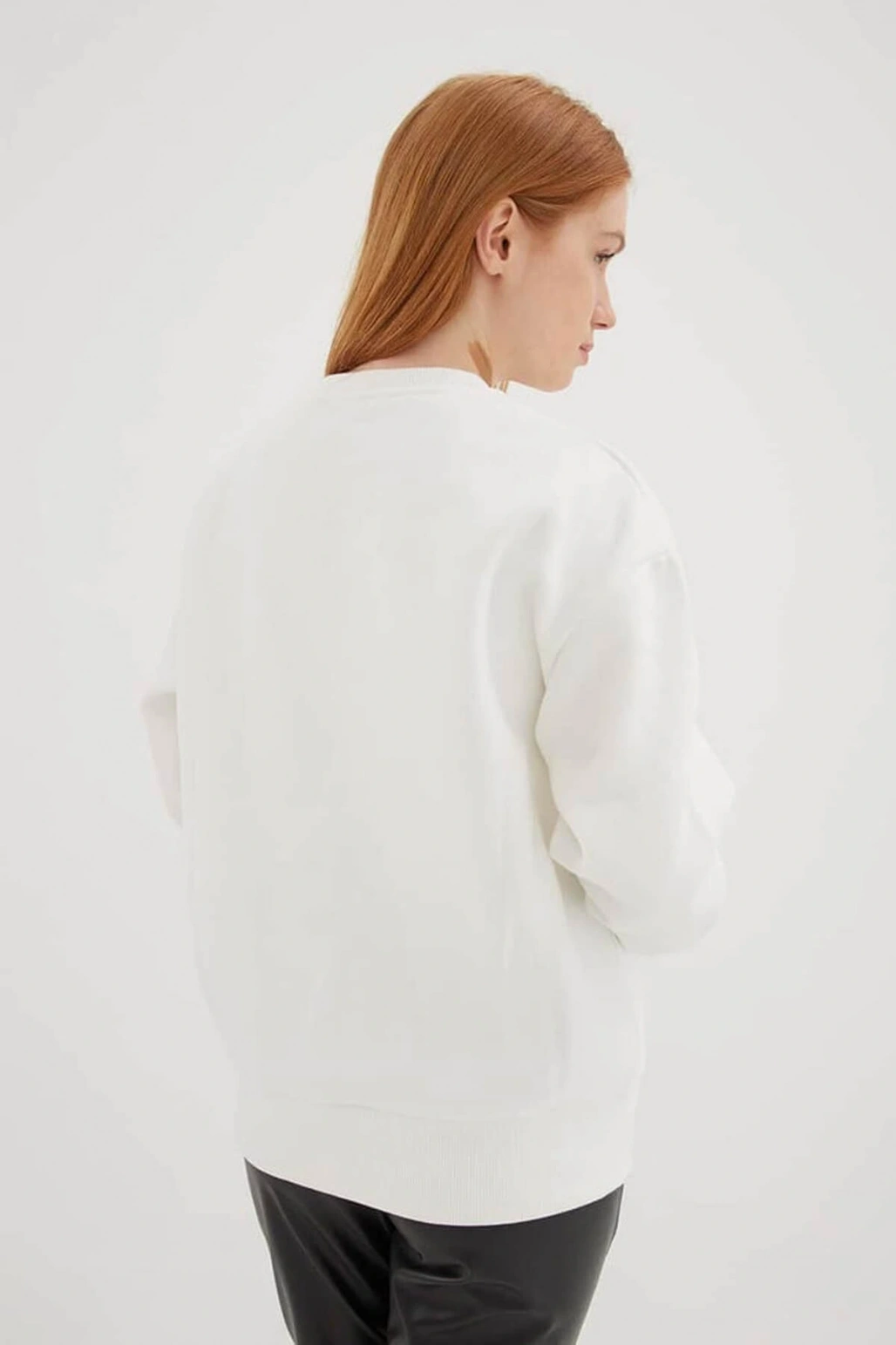 Kadın Ekru Sweatshirt - 25ke21000082