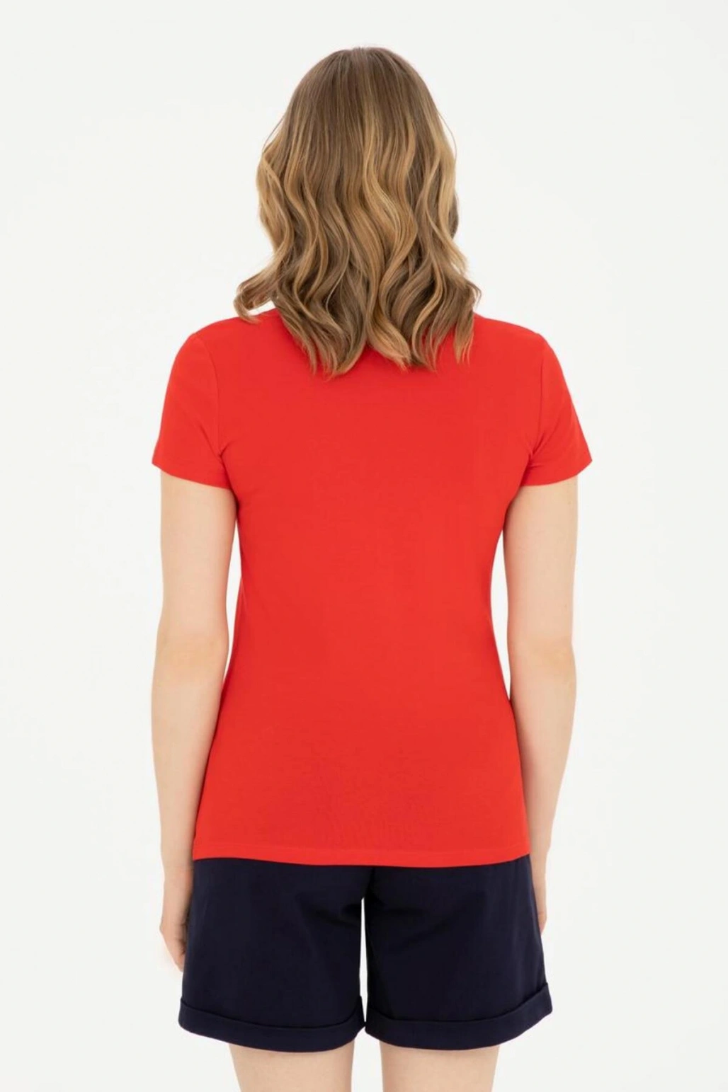 Kadın Kırmızı Yaka Tişört