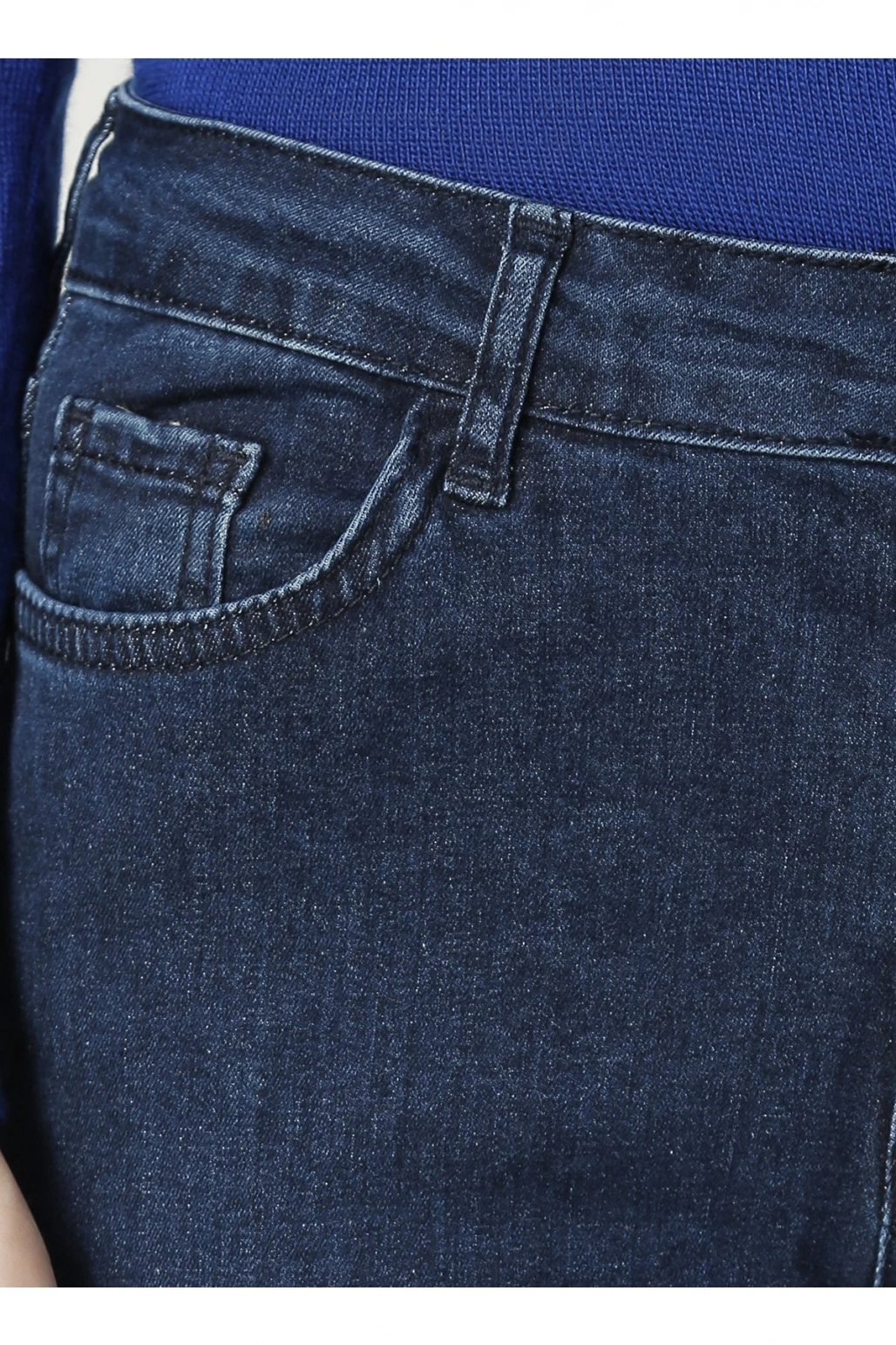 Kadın Koyu Mavi Denim Pantolon