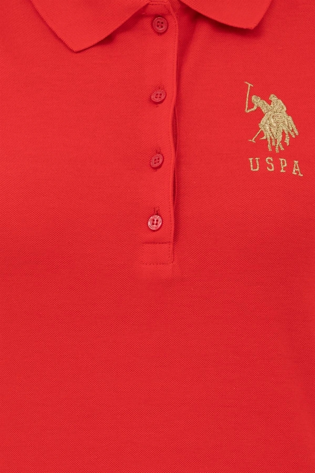 Kadın Polo Yaka Armalı T-shirt 1567889 Kırmızı