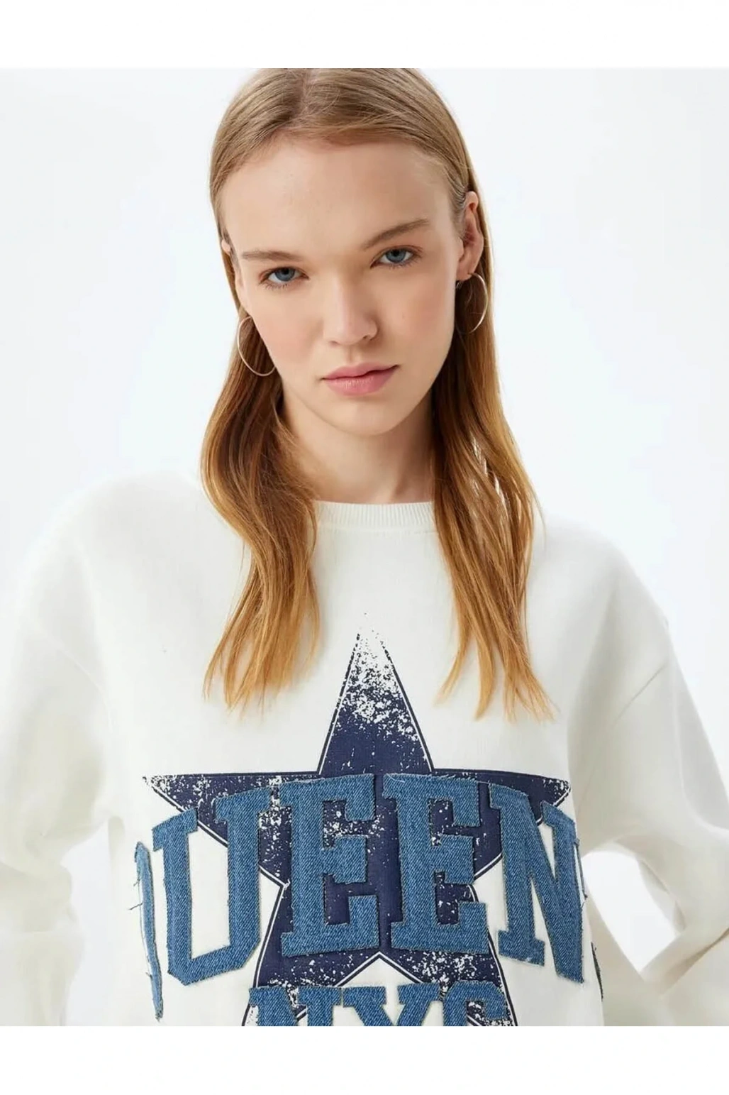 Kadın Sweatshirt Ekru 5wal10132ık