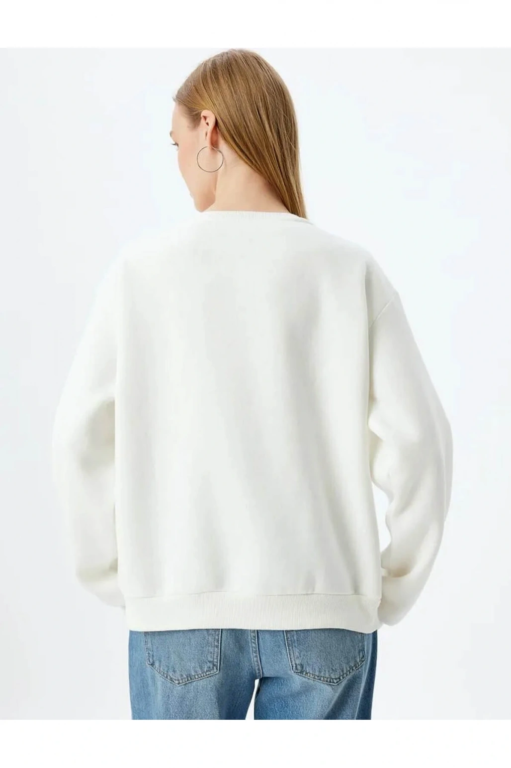 Kadın Sweatshirt Ekru 5wal10132ık