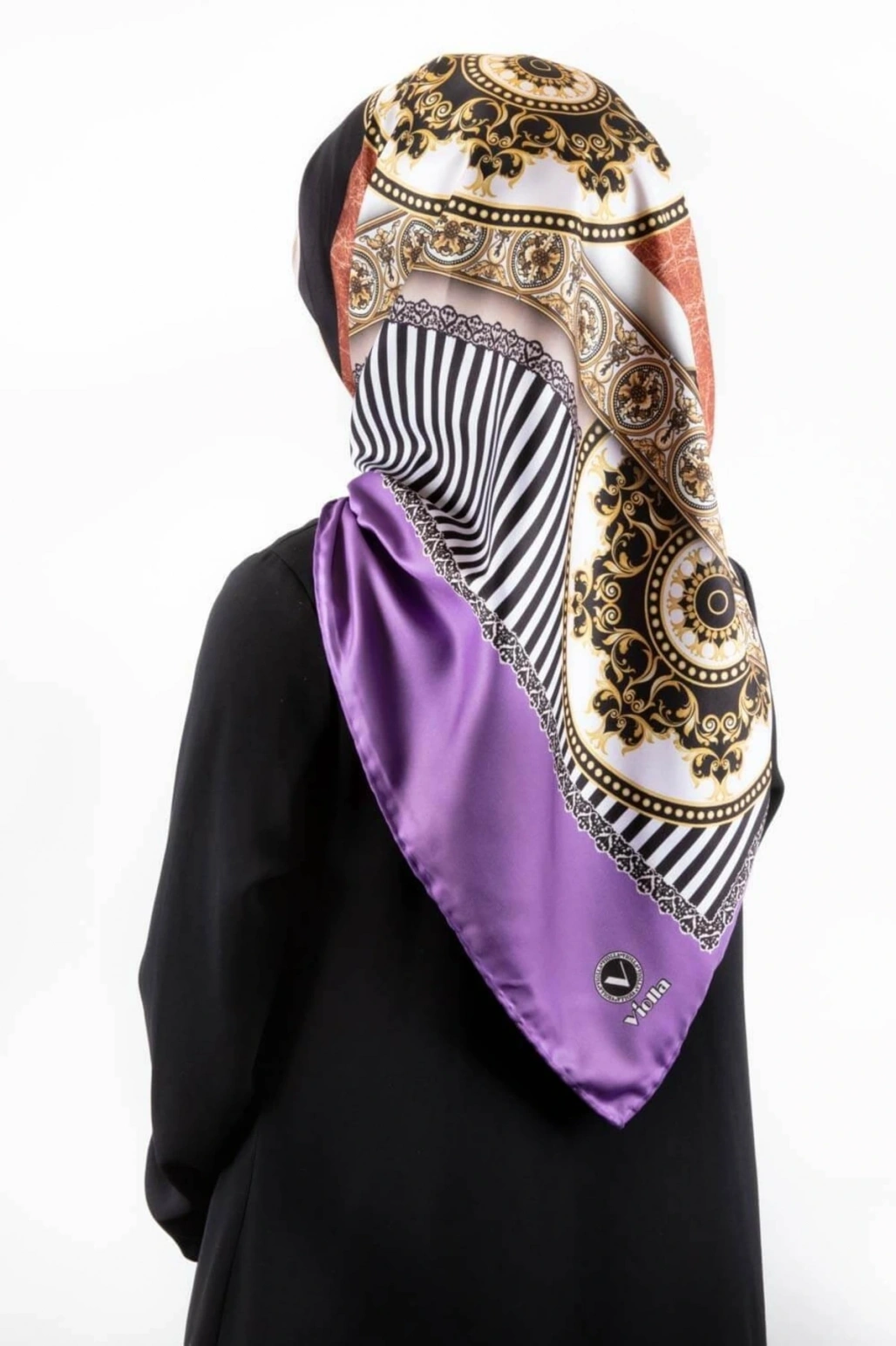 Kadın Twill Eşarp Mor 90x90