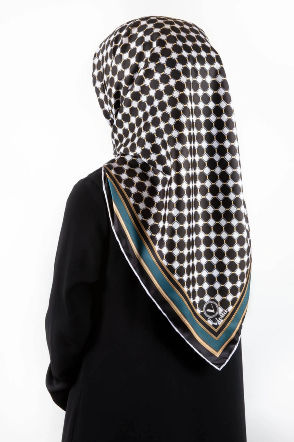 Kadın Twill Eşarp Petrol Yeşili 90x90