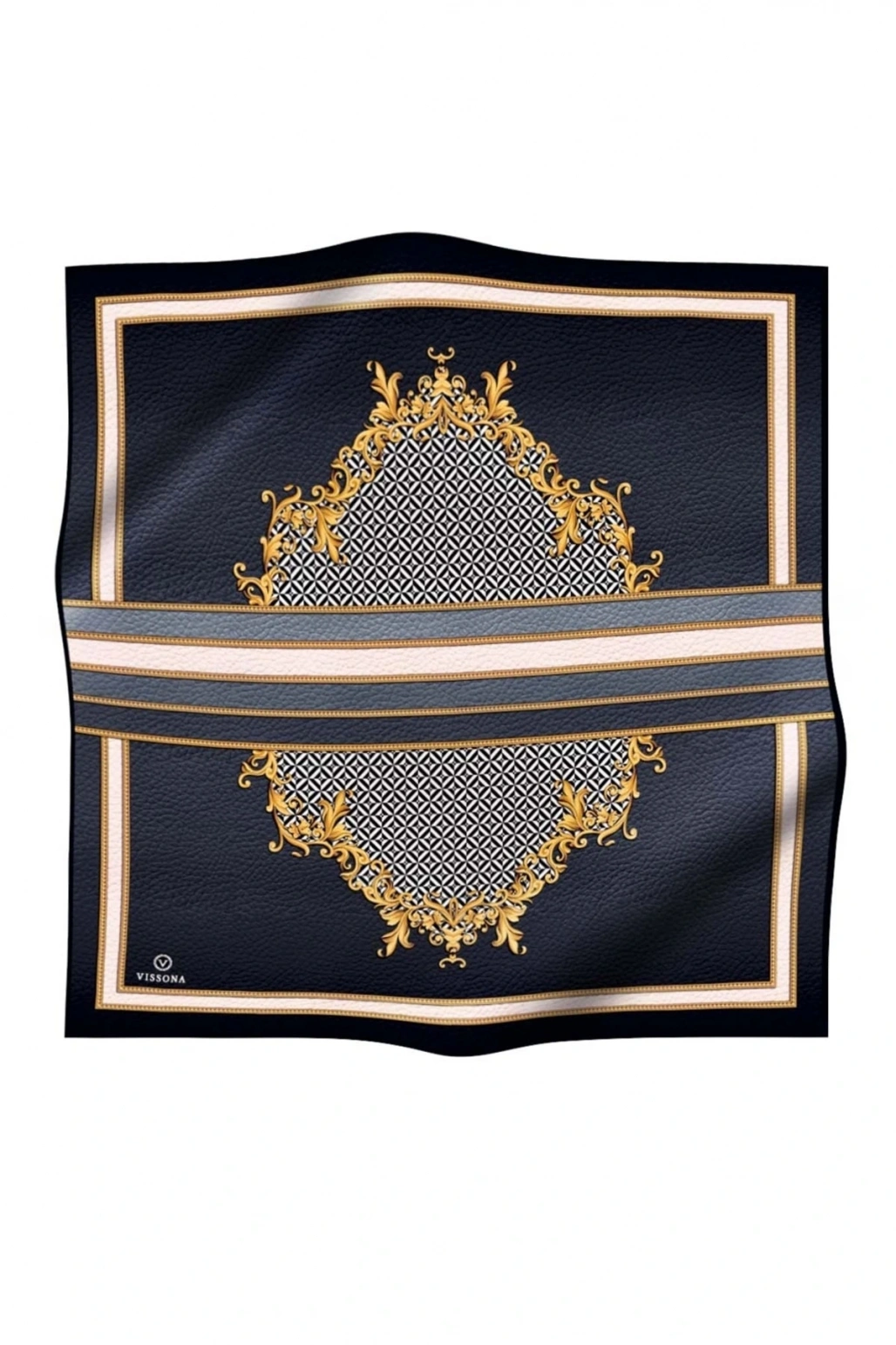 Kadın Twill Ipek Eşarp Füme Siyah