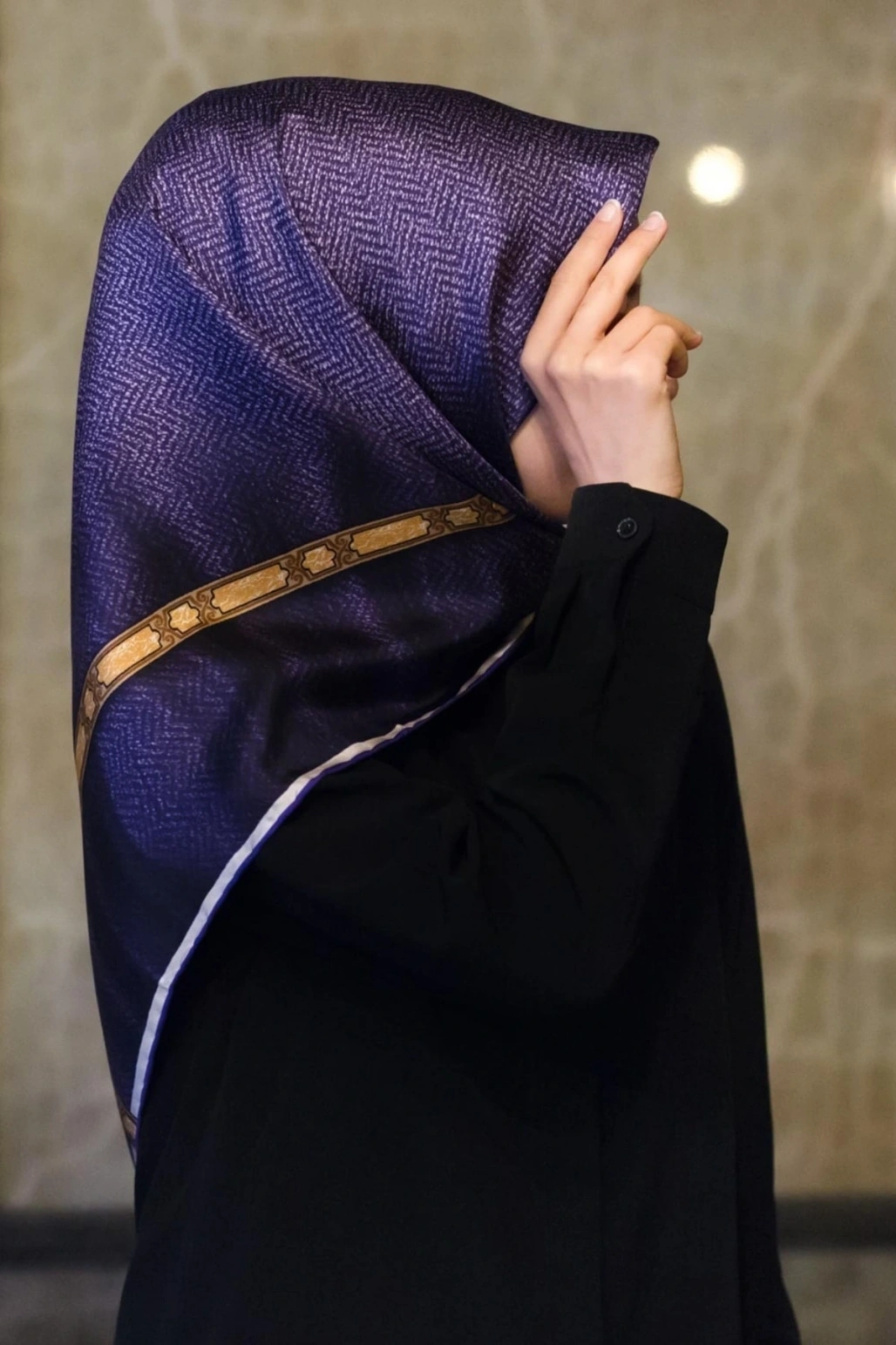 Kadın Twill Ipek Eşarp Mor