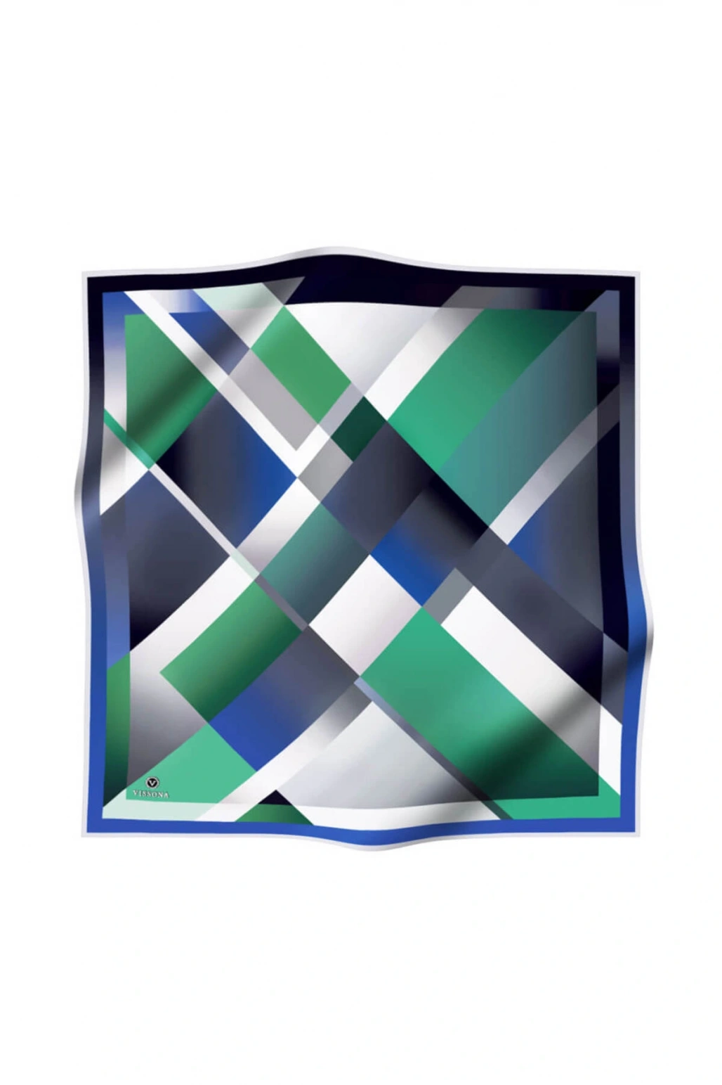 Kadın Twill Ipek Eşarp Zümrüt Yeşili - Saks