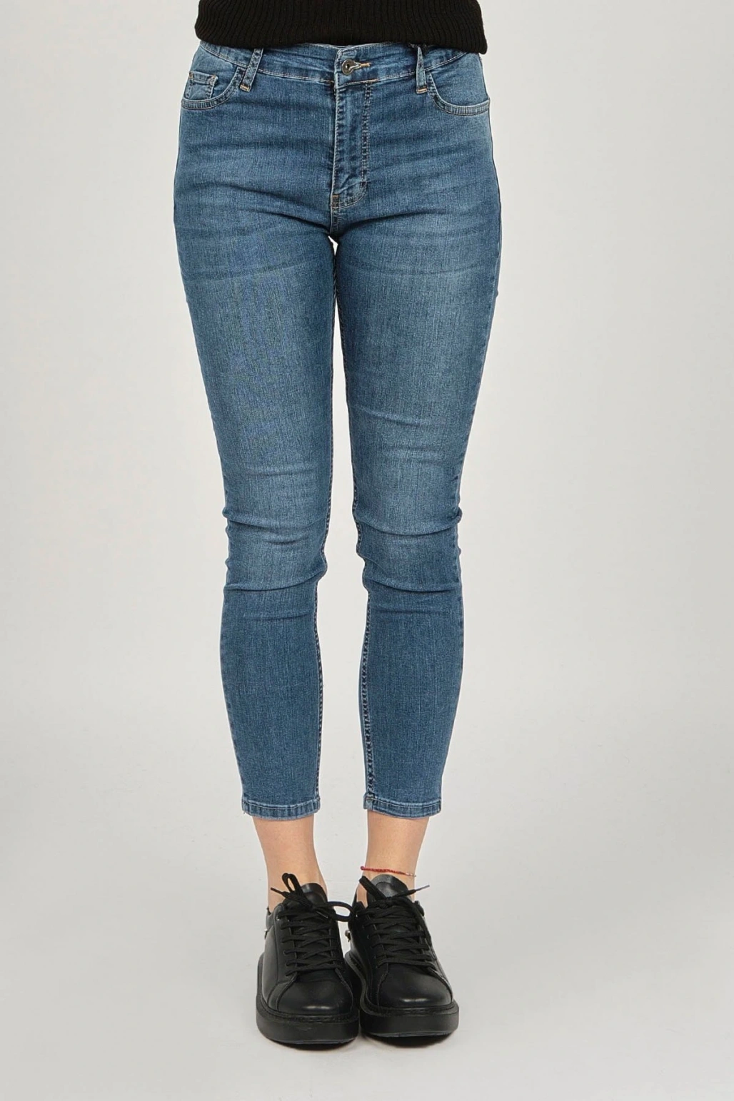 Kadın Yüksek Bel Jean Pantolon 5370693 Mavi