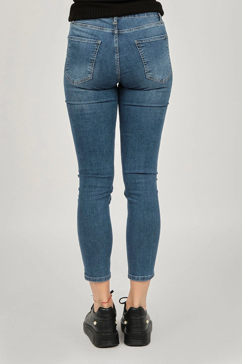 Kadın Yüksek Bel Jean Pantolon 5370693 Mavi