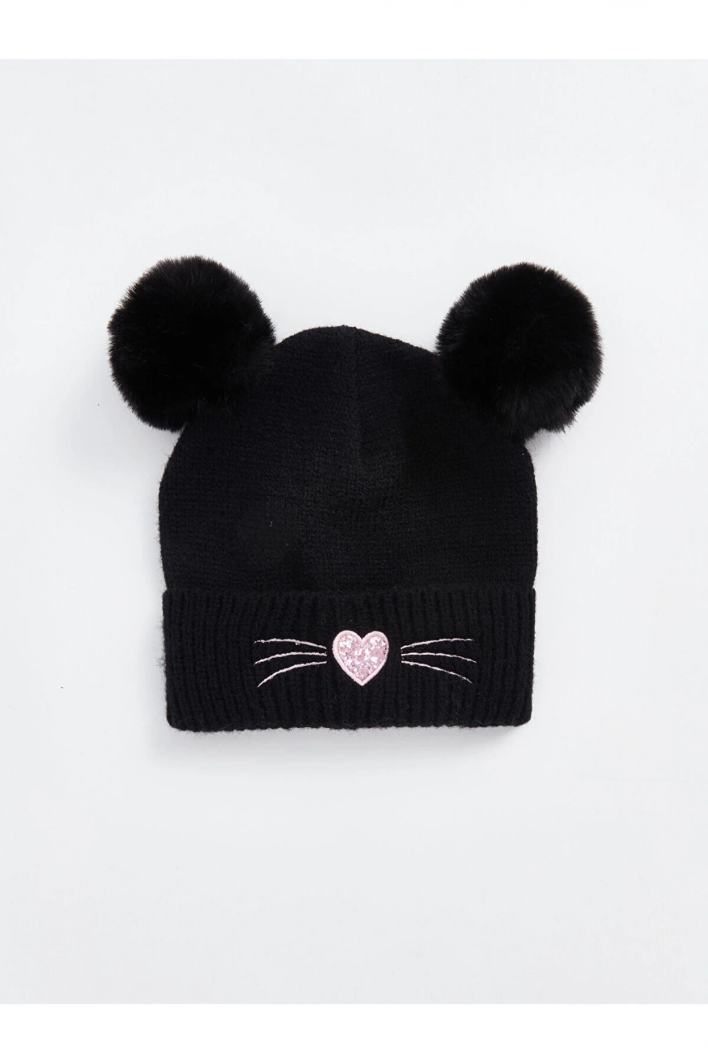 Kalp Nakışlı Kız Çocuk Bere (W5)