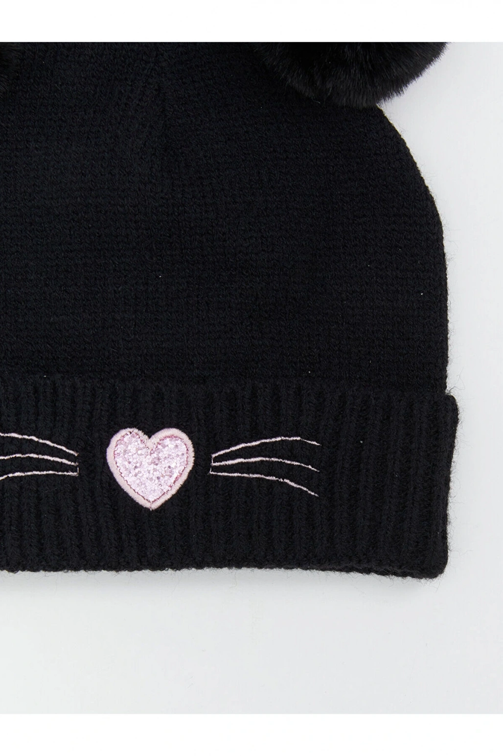 Kalp Nakışlı Kız Çocuk Bere (W5)