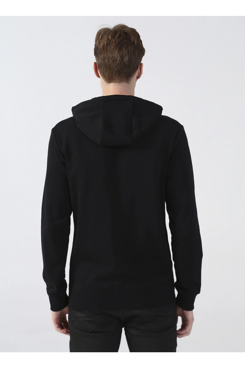 Kapüşon Yaka Siyah Erkek Sweatshırt Garmansk022