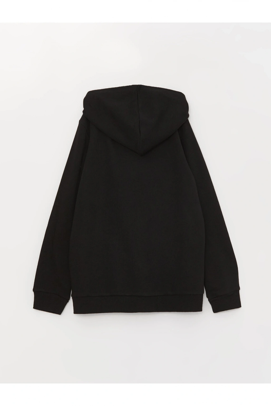 Kapüşonlu Basic Uzun Kollu Kız Çocuk Fermuarlı Sweatshirt