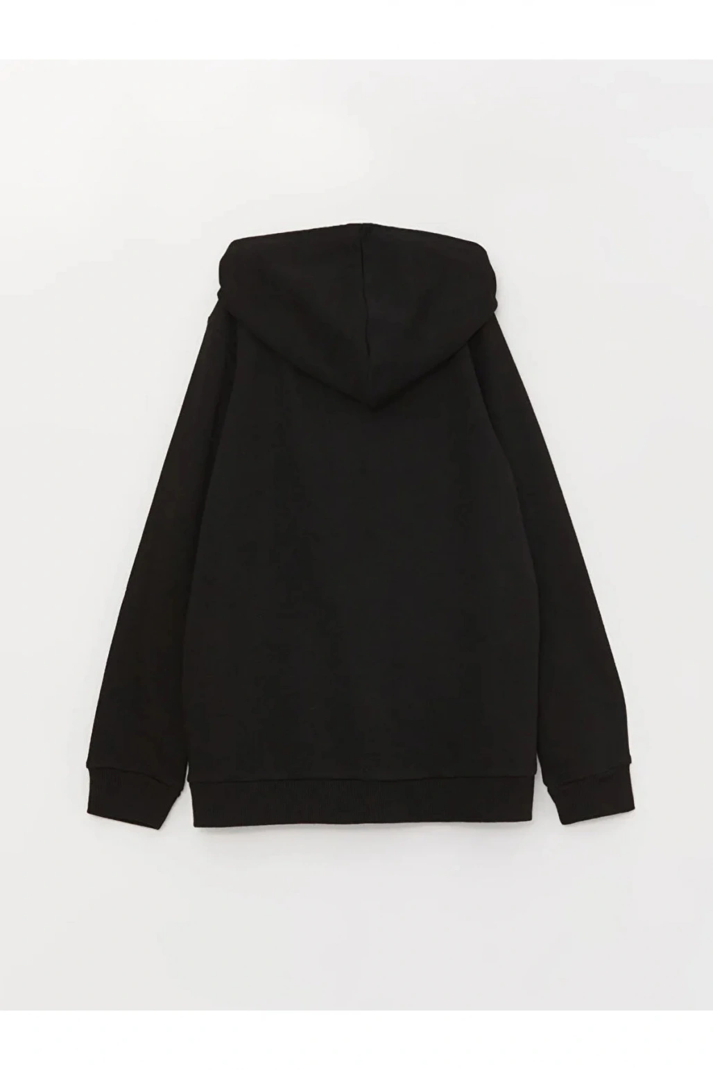 Kapüşonlu Basic Uzun Kollu Kız Çocuk Fermuarlı Sweatshirt