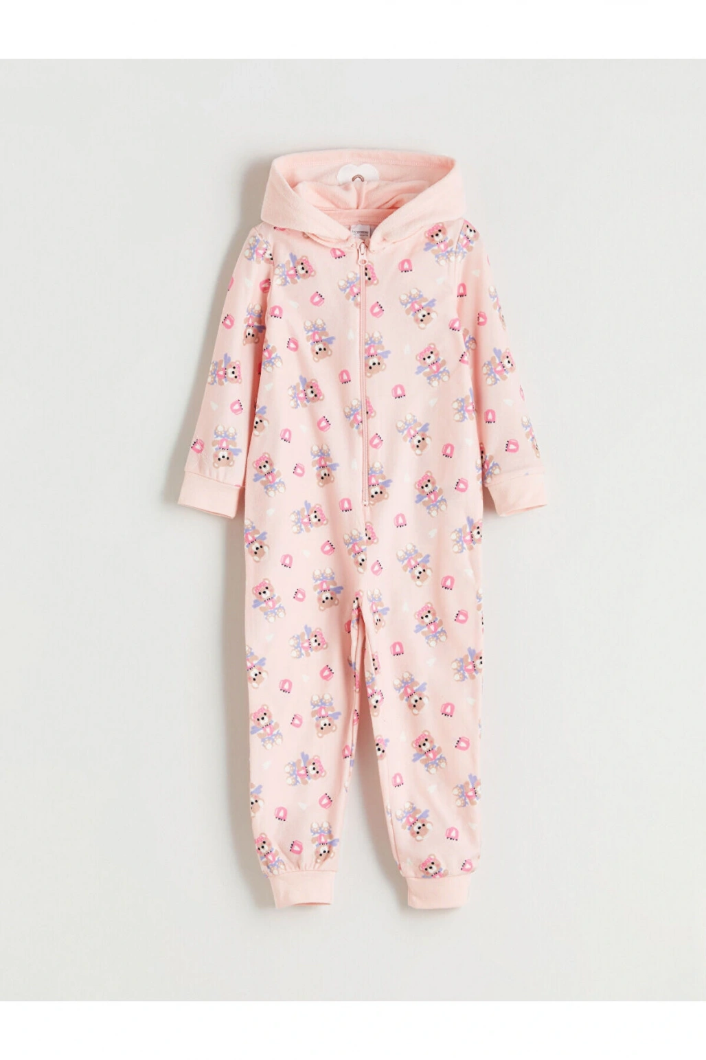 Kapüşonlu Desenli Polar Kız Çocuk Uyku Tulumu (W5)