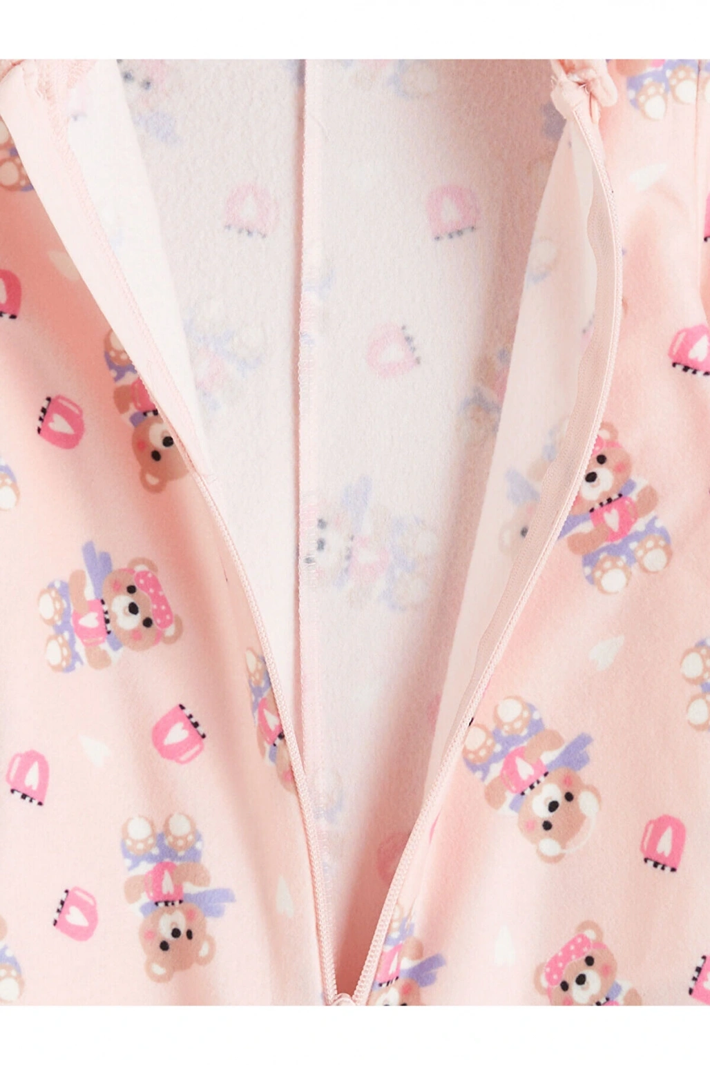 Kapüşonlu Desenli Polar Kız Çocuk Uyku Tulumu (W5)