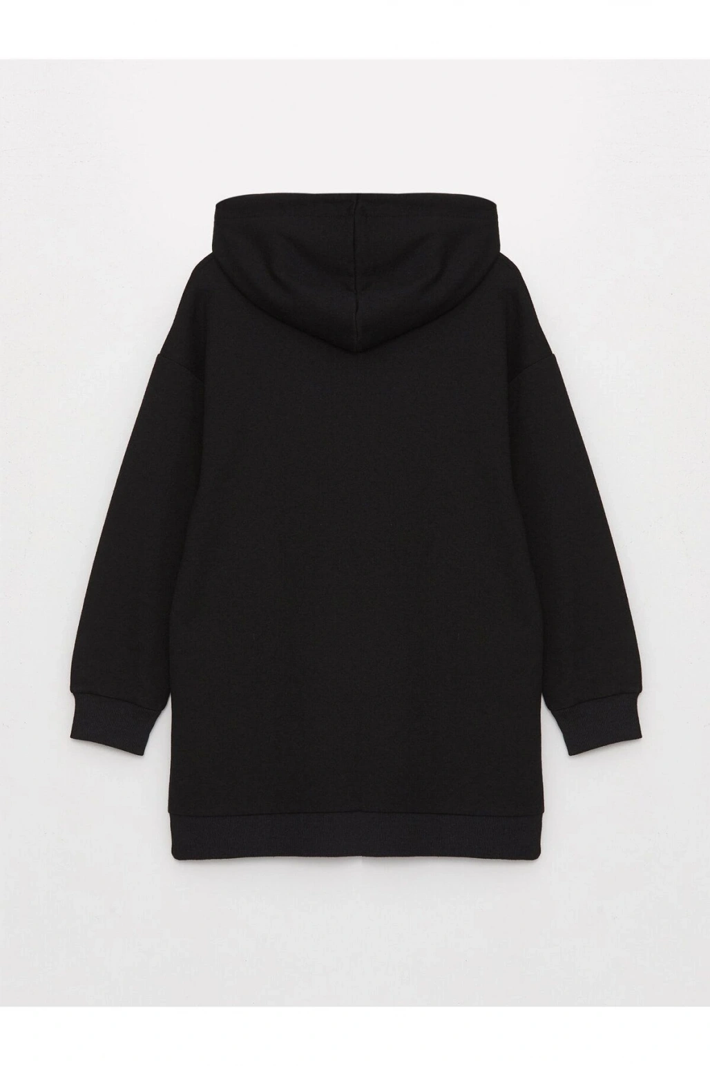 Kapüşonlu Düz Uzun Kollu Kadın Sweatshirt Tunik