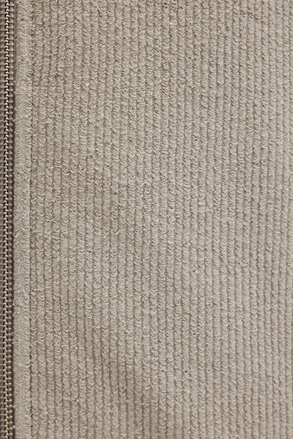 Kapüşonlu Fermuarlı Bej Sweatshirt