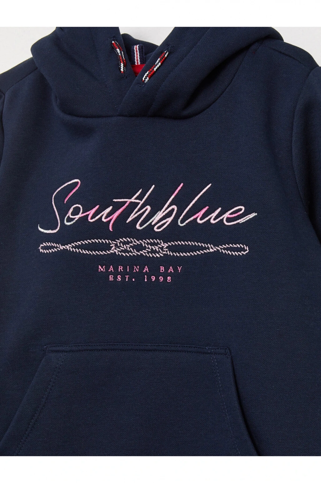 Kapüşonlu Nakışlı Uzun Kollu Kız Çocuk Elbise