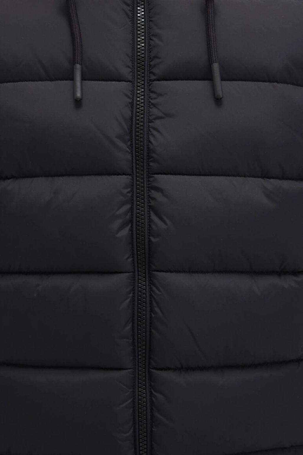 Kapüşonlu Siyah Şişme Yelek