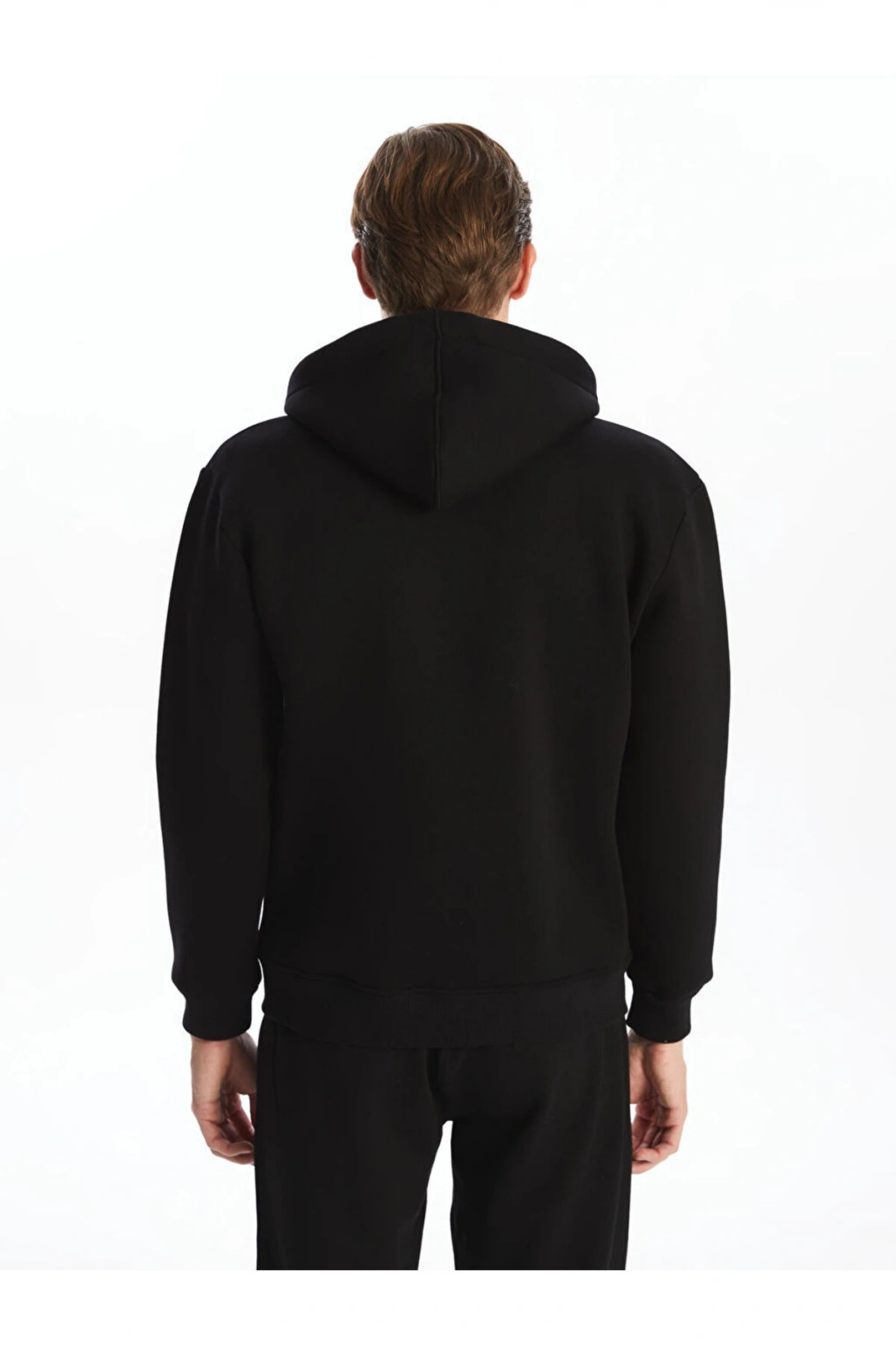 Kapusonlu Uzun Kollu Erkek Fermuarli Sweatshirt - W4LV28Z8