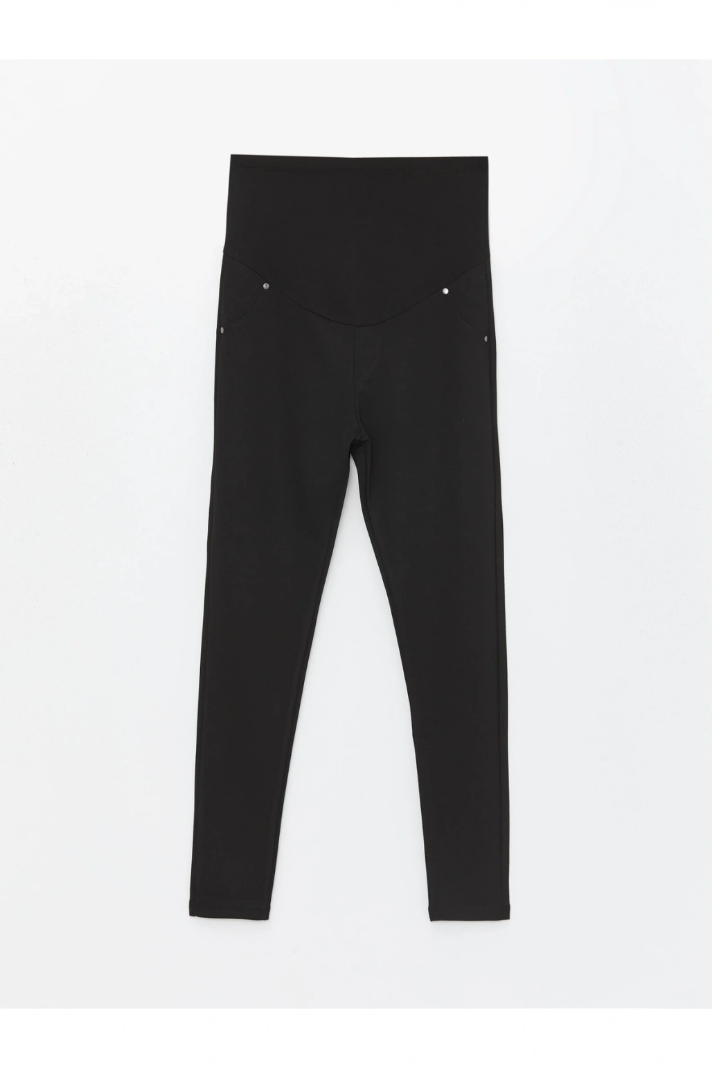 Karın Panelli Beli Lastikli Düz Hamile Tayt