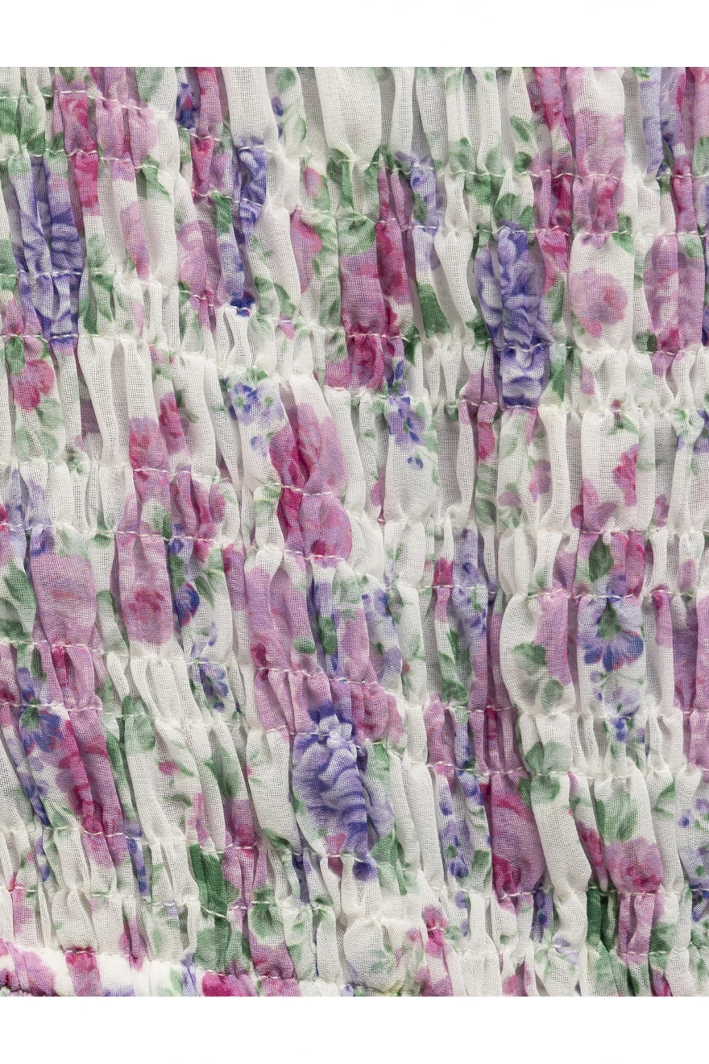 Katlı Volanlı Askılı Kare Yaka Çiçekli Viskon Mini Elbise