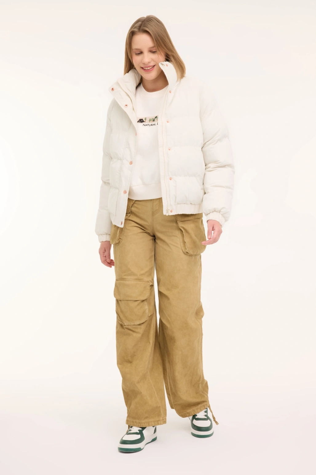 Kinetix WL SLAY 2 4PR Ekru Kadın Kısa Kaban