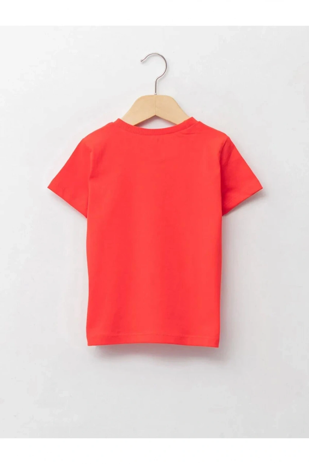 Kırmızı Bisiklet Yaka Kısa Kollu Baskılı Erkek Bebek Tişört