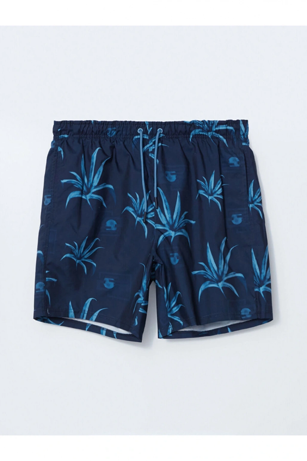 Kısa Boy Desenli Erkek Deniz Şortu