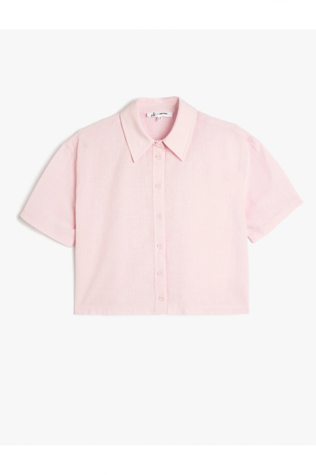 Kısa Kol Pembe Kadın Gömlek 5SAL60028IW