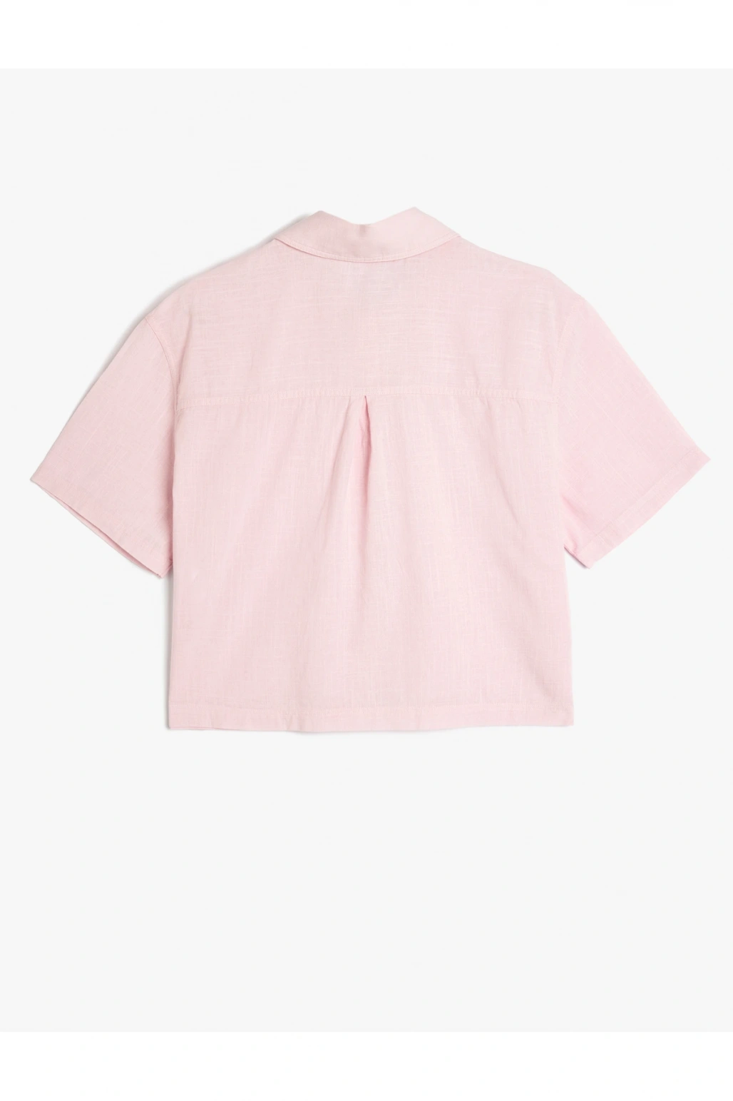 Kısa Kol Pembe Kadın Gömlek 5SAL60028IW