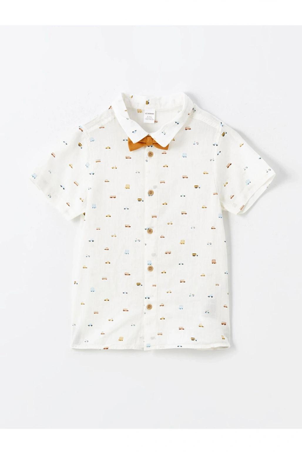 Kısa Kollu Baskılı Erkek Bebek Gömlek ve Şort 2li Takım