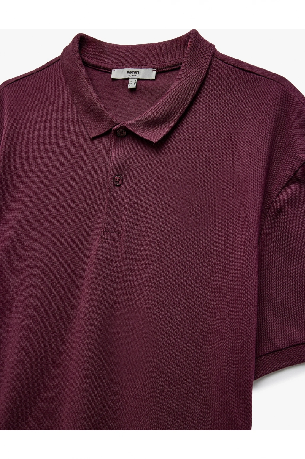 Kısa Kollu Pamuklu Pike Kumaş Polo Yaka Slim Fit Tişört