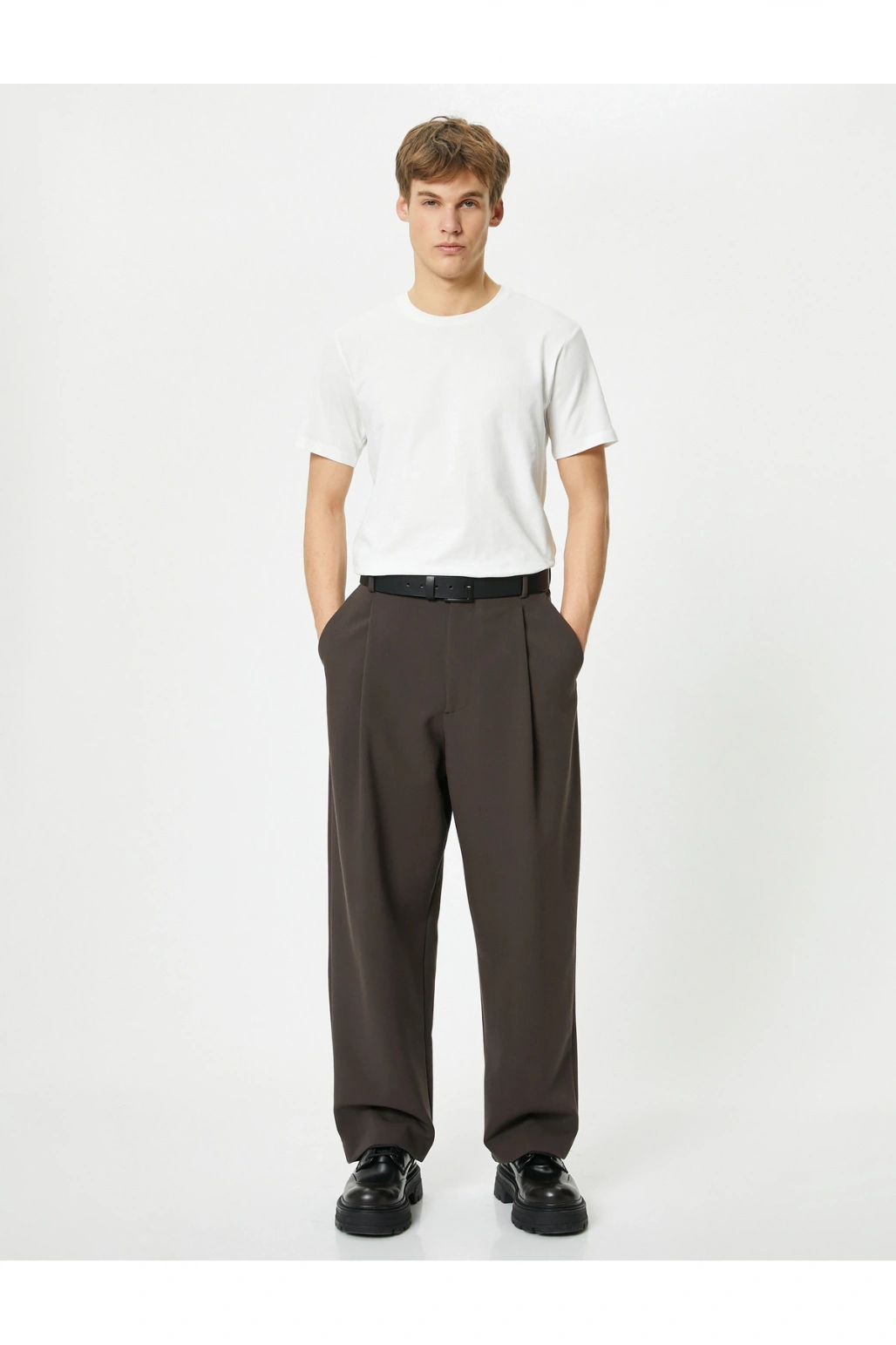 Kısa Kollu Tişört Uzun Kalça Boy Esnek Kumaş Slim Fit Pamuklu