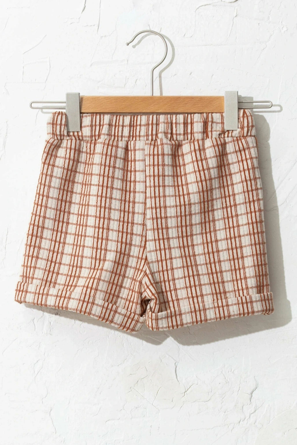 Kız Bebek Kahverengi Ekose Lll Şort & Bermuda