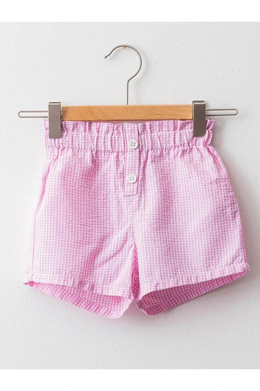 Kız Bebek Pembe Ekoseli Lnq Şort & Bermuda