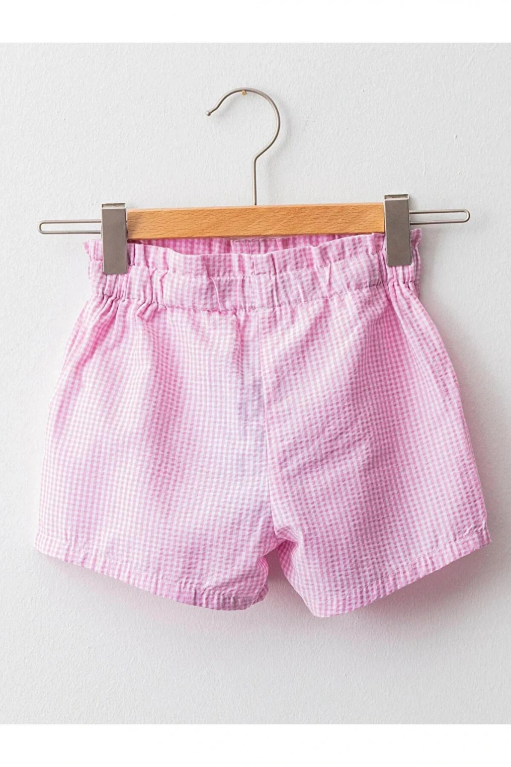 Kız Bebek Pembe Ekoseli Lnq Şort & Bermuda