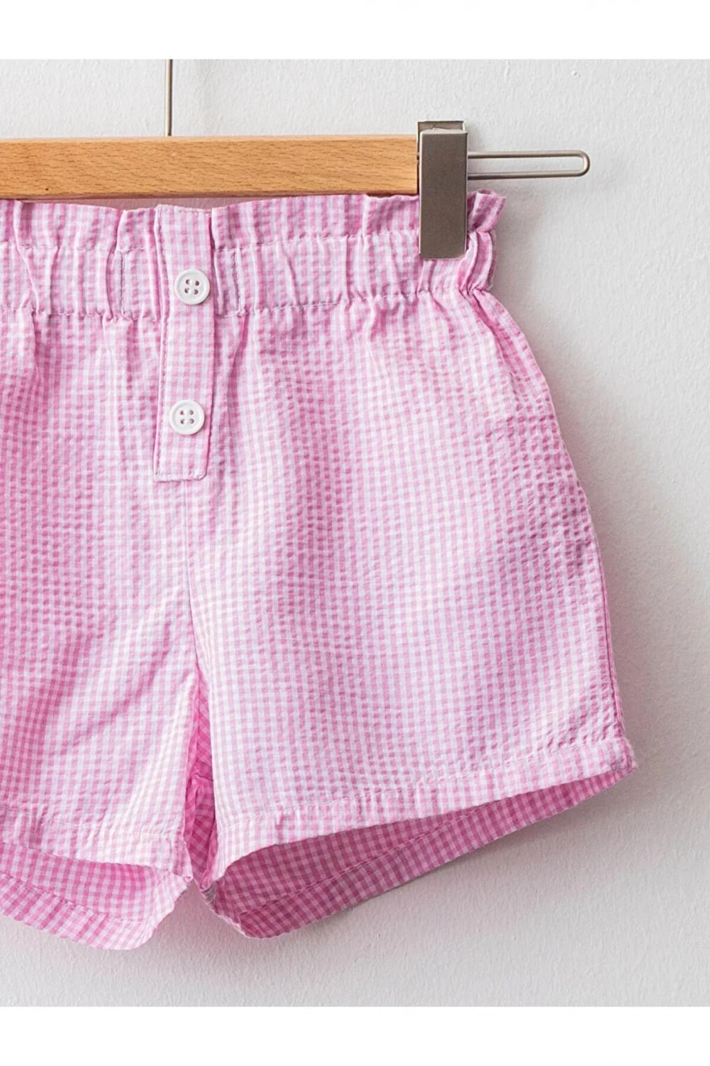 Kız Bebek Pembe Ekoseli Lnq Şort & Bermuda